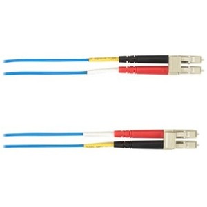 Black Box Colored Fiber OM1 62.5/125 Multimode Fiber Optic Patch Cable - LSZH - 9.84 ft Fiber Optic Network Cable for Network Device - First End: 2 x LC Network - Male - Second End: 2 x LC Network - Male - 10 Gbit/s - Patch Cable - LSZH, LSOH - 62.5/125 &micro;m - Blue - TAA Compliant