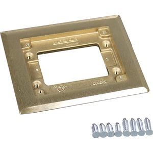 Wiremold Flange - 1-gang - Brushed Aluminum - Brass