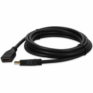 AddOn 10ft HDMI 1.4 Male to HDMI 1.4 Female Black Cable For Resolution Up to 4096x2160 (DCI 4K)