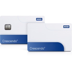 HID Crescendo C2300 Smart Card - Printable - Proximity/Magnetic Stripe Card - Blue - Polyethylene Terephthalate (PET), Polyvinyl Chloride (PVC), Plastic