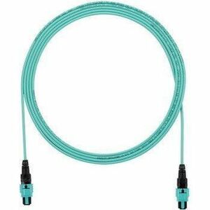 PanNet Interconnect Fiber Optic Trunk Network Cable - 70 ft Fiber Optic Network Cable for Network Device, Fiber Optic Cassette, Enclosure - First End: 1 X PanMPO Network Female - Second End: 1 X PanMPO Network Female - 400 Gbit/s - Trunk Cable - OFNP, Plenum - 50/125 &micro;m - Aqua