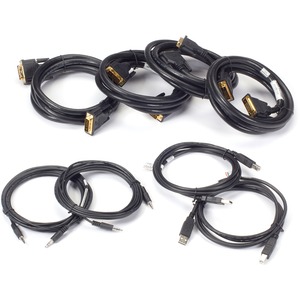 Black Box Secure Secure KVM Dual-Head DVI-I Cable Kit - 10-ft.