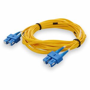 AddOn 5m SC to SC Yellow OS2 Duplex Microboot, Snagless OFNR (Riser-Rated) SMF Fiber Patch Cable