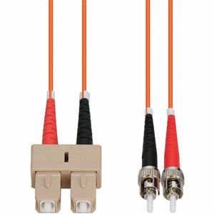 AddOn 2m ST to SC Orange OM1 Duplex OFNR (Riser-Rated) MMF Fiber Patch Cable