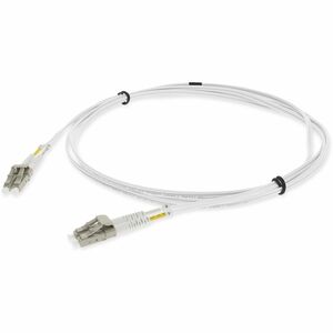AddOn 6m LC to LC White OM4 Duplex OFNR (Riser-Rated) Fiber Patch Cable
