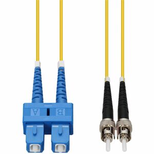 AddOn 8m SC to ST Yellow OS2 Duplex OFNP (Plenum-Rated) SMF Fiber Patch Cable