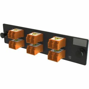 Ortronics Q-Series Fiber Panel* - 12 Port(s) - 12 x Duplex - Optical Fiber - Orange