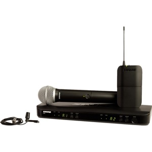 Shure Wireless Combo System with PG58 Handheld and CVL Lavalier - 572 MHz to 596 MHz Operating Frequency - 50 Hz to 15 kHz Frequency Response - 300 ft Operating Range