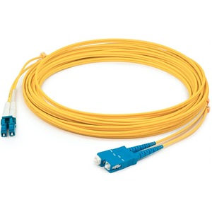 AddOn 91m SC to LC Yellow OS2 Duplex LSZH SMF Fiber Patch Cable