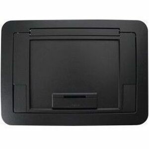 Wiremold Evolution Series EFB45 Floor Box Flush Style Cover with Carpet Insert - Floor Box Cover - Black - 13.87" Length - Die-cast Aluminum