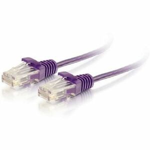 Quiktron Q-Series 28 AWG Cat6 Patch Cable, Purple, 4 Ft