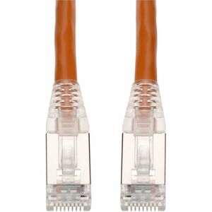 AddOn 9ft Orange CAT 6A Shielded PVC Ethernet Cable Snagless Easy Clear Boot RJ-45 M/M