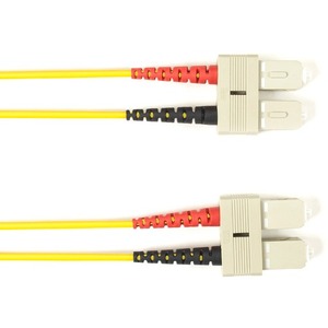 Black Box Fiber Optic Duplex Patch Network Cable - 6.50 ft Fiber Optic Network Cable for Network Device - First End: 2 x SC Network - Male - Second End: 2 x SC Network - Male - Patch Cable - LSZH - 9/125 &micro;m - Yellow - TAA Compliant