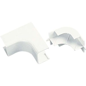 Panduit Pan-Way Power Rated Fittings - Corner Fitting - White - 2.49" Length - ABS Plastic