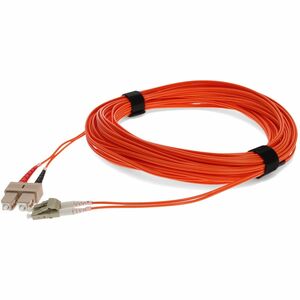 AddOn 18m SC to LC Orange OM2 Duplex OFNR (Riser-Rated) Fiber Patch Cable