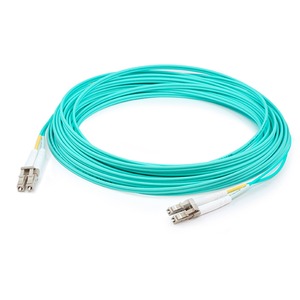 AddOn 96m LC to LC Aqua OM4 Duplex OFNR (Riser-Rated) Fiber Patch Cable