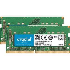 Micron 64GB (2 x 32GB) DDR4 SDRAM Memory Kit - For MAC - 64 GB (2 x 32GB) - DDR4-2666/PC4-21300 DDR4 SDRAM - 2666 MHz - CL19 - 1.20 V - Non-ECC - Unbuffered - 260-pin - SoDIMM