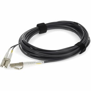 AddOn 1m LC to LC Gray OM4 Duplex OFNR (Riser-Rated) Fiber Patch Cable