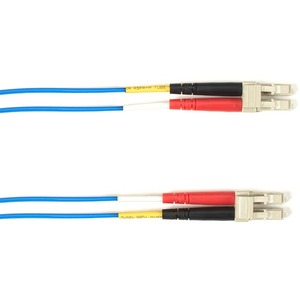 Black Box Fiber Optic Duplex Patch Network Cable - 65.60 ft Fiber Optic Network Cable for Network Device - First End: 2 x LC Network - Male - Second End: 2 x LC Network - Male - 1 Gbit/s - Patch Cable - OFNR - Blue - TAA Compliant