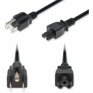 AddOn 3ft NEMA 5-15P Male to C5 Female Standard Commercial 18 AWG 125V at 10A PVC SJT (Service Junior Thermoplastic) Black Power Cable