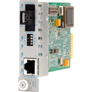 iConverter 10/100/1000 Gigabit Ethernet Single Fiber Media Converter SC Single-Mode BiDi 40km Module - 1 x 10/100/1000BASE-T; 1 x 1000BASE-BX-U (1310/1550); Internal Module; Lifetime Warranty