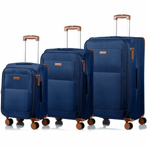 CHAMPS Classic Collection - 3-piece Softside Luggage set - Navy