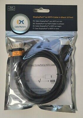 [04DisplayPortHDMI-10] 10ft DisplayPort to HDMI Cable
