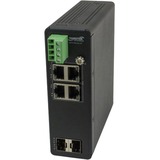 Transition Networks Unmanaged Hardened Gigabit Ethernet PoE+ Switch - 4 Ports - 2 Layer Supported - Modular - 2 SFP Slots - Twisted Pair, Optical Fiber - Wall Mountable, DIN Rail Mountable - 5 Year Limited Warranty
