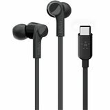 Belkin SoundForm Wired Earbuds with USB-C Connector - Stereo - USB Type C - Wired - Earbud - Binaural - In-ear - 4 ft Cable - Black