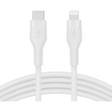 Belkin USB-C Cable with Lightning Connector - 3.28 ft Lightning/USB-C Data Transfer Cable for iPhone, iPad, iPod, iPad Pro, iPad Air, iPad mini - First End: 1 x USB Type C - Male - Second End: 1 x Lightning - Male - MFI - White