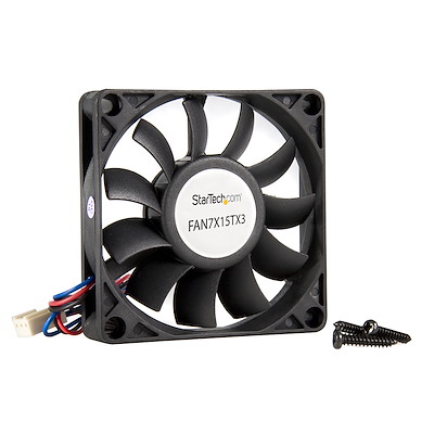[10Case70mm] StarTech.com 70x15mm Replacement Ball Bearing Computer Case Fan w/ TX3 Connector