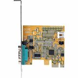 StarTech.com 1-Port PCI Express Serial Card, PCIe to RS232 (DB9) Serial Interface Card, 16C1050 UART, COM Retention, Low Profile, Win & Linux
