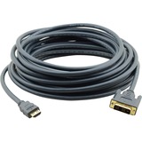 Kramer HDMI (M) to DVI (M) Cable - 15 ft DVI/HDMI A/V Cable for Audio/Video Device - First End: 1 x HDMI Digital Audio/Video - Male - Second End: 1 x 19-pin DVI (Single-Link) Digital Video - Male - Supports up to 4096 x 2160