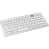Kensington Multi-Device Dual Wireless Compact Keyboard - Wireless Connectivity - Bluetooth/RF - 2.40 GHz - Multimedia Hot Key(s) - Computer, Tablet, Mobile Phone - Windows, Mac OS, ChromeOS, iOS - Scissors Keyswitch - AAA Battery Size Supported - Silver