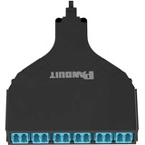 Panduit QuickNet SFQ Cassette - 1 x MPO/PC Network - Male - 12 x LC Network - Black, Aqua - 1