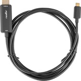 Rocstor Premium USB-C to HDMI Cable 4K/60Hz - 6 ft HDMI/USB-C A/V Cable for Audio/Video Device, Desktop Computer, Notebook, Netbook, Chromebook, Monitor, Projector, HDTV, Computer, Workstation, MacBook, ... - First End: 1 x 24-pin USB Type C - Male - Second End: 1 x 19-pin HDMI Digital Audio/Video - Male - Supports up to 3840 x 2160 - Black - 1
