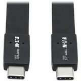 Eaton Tripp Lite Series USB-C Flat Cable (M/M) - USB 3.2 Gen 2 (10 Gbps), 5A (100W) Rating, Thunderbolt 3 Compatible, 16 in. (40.6 cm)