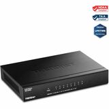 TRENDnet 8-Port Unmanaged 2.5G Gaming Switch, TEG-S380, 8 x 2.5GBASE-T Ports, 40Gbps Switching Capacity, Ethernet Splitter, NDAA & TAA Compliant, Fanless, Wall Mountable, Lifetime Protection, Black