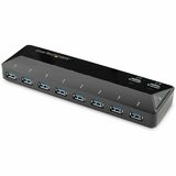 StarTech.com 10-Port USB 3.0 Hub with Charge and Sync Ports - 2 x 1.5A Ports - Desktop USB Hub and Fast-Charging Station
