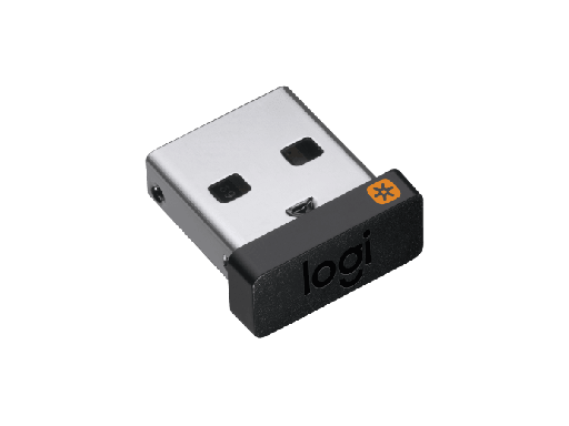 [21Log910-005235] Logitech USB Unifying Receiver, 2.4 GHz Wireless Technology, USB Plug Compatible with all Logitech Unifying Devices like Wireless Mouse and Keyboard, PC / Mac / Laptop - Black