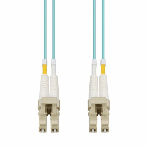 Proline 4m LC to LC Aqua OM4 Duplex OFNR (Riser-Rated) Fiber Patch Cable