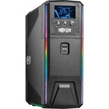 Eaton Tripp Lite Series 1000VA 600W 120V Pure Sine Wave Gaming UPS Battery Backup - LCD, AVR, RGB LEDs, USB Charging, Power Saving