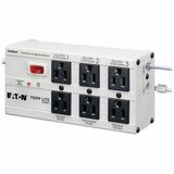 Eaton Tripp Lite Series Isobar 6-Outlet Surge Protector, 6 ft. Cord with Right-Angle Plug, 3300 Joules, Diagnostic LEDs, Tel/Fax/Modem, Metal