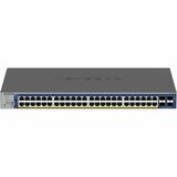 Netgear Gigabit PoE+ Smart Switches with 4 Dedicated 10G SFP+ Ports - 48 Ports - Manageable - Gigabit Ethernet, 10 Gigabit Ethernet - 10GBase-X, 10/100/1000Base-T - 3 Layer Supported - 436 W Power Consumption - 380 W PoE Budget - Optical Fiber, Twisted Pair - PoE Ports - Rack-mountable, Table Top - Lifetime Limited Warranty
