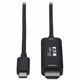 Eaton Tripp Lite Series USB-C to HDMI Active Adapter Cable (M/M), 4K 60 Hz, HDR, HDCP 2.2, DP 1.2 Alt Mode, Black, 3 ft. (0.9 m)