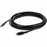 AddOn 1m (3ft) USB C 3.1 Male to Lightning Male Sync and Charge Black Cable