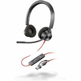 Poly Blackwire 3320 Stereo Microsoft Teams Certified USB-C Headset + USB-C/A Adapter
