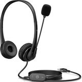 HP Stereo USB Headset G2 - Stereo - USB Type A - Wired - 64 Ohm - 20 Hz to 20 kHz - Over-the-head - Binaural - Supra-aural - 5.90 ft Cable - Uni-directional Microphone - Noise Canceling - Black