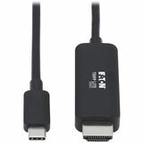 Eaton Tripp Lite Series USB-C to HDMI Adapter Cable (M/M), 4K, 4:4:4, Thunderbolt 3 Compatible, Black, 3 ft. (0.9 m)