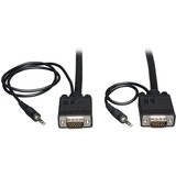 Eaton Tripp Lite Series VGA High-Resolution RGB Coaxial Cable with Audio (HD15 and 3.5mm M/M), 30 ft. (9.14 m)